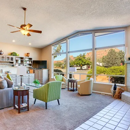 Covered Deck & Red Rock Views: Home In Sedona-3